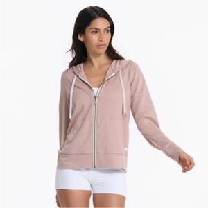 Vuori Halo Performance full zip hoodie pink Womens Size large
